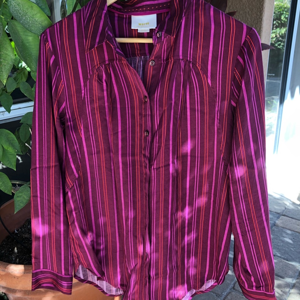 Anthropologie multicolored striped button down!